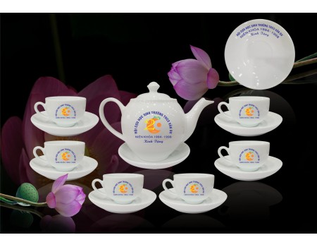 Bộ ấm chén quà tặng, in logo, tên S9 Bộ ấm chén quà tặng, in logo, tên S9